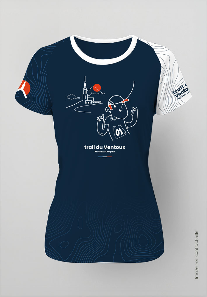 T-Shirt-Bleu-Femme-Trail-du-ventoux_Face