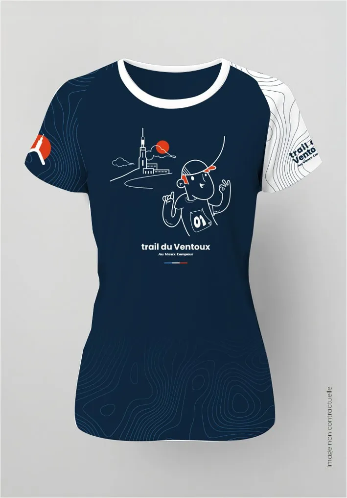 T-Shirt-Bleu-Femme-Trail-du-ventoux_Face